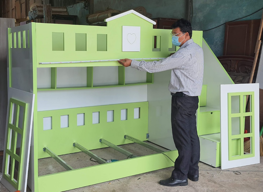 Mẫu giường tầng trẻ em xinh xắn