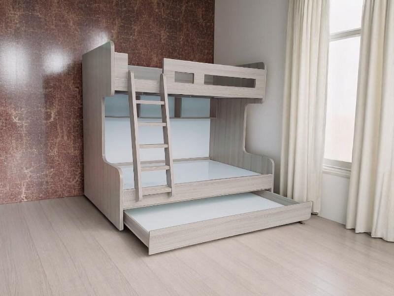 Giường tầng kèm bàn làm việc cho học sinh