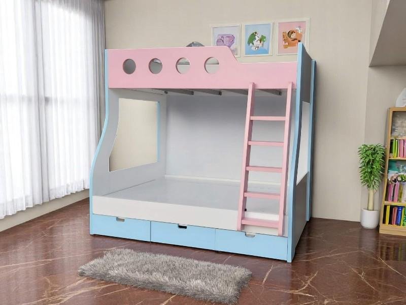 Giường tầng kèm bàn làm việc cho học sinh