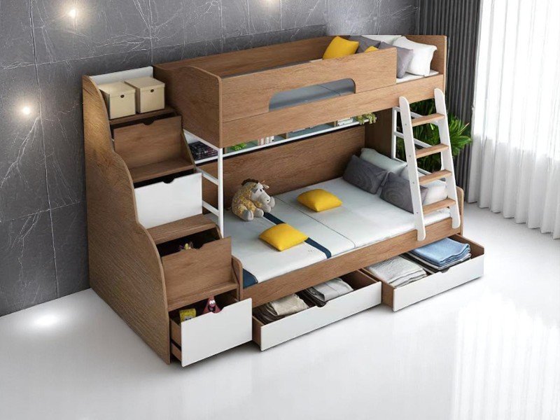 Giường gỗ 2 tầng