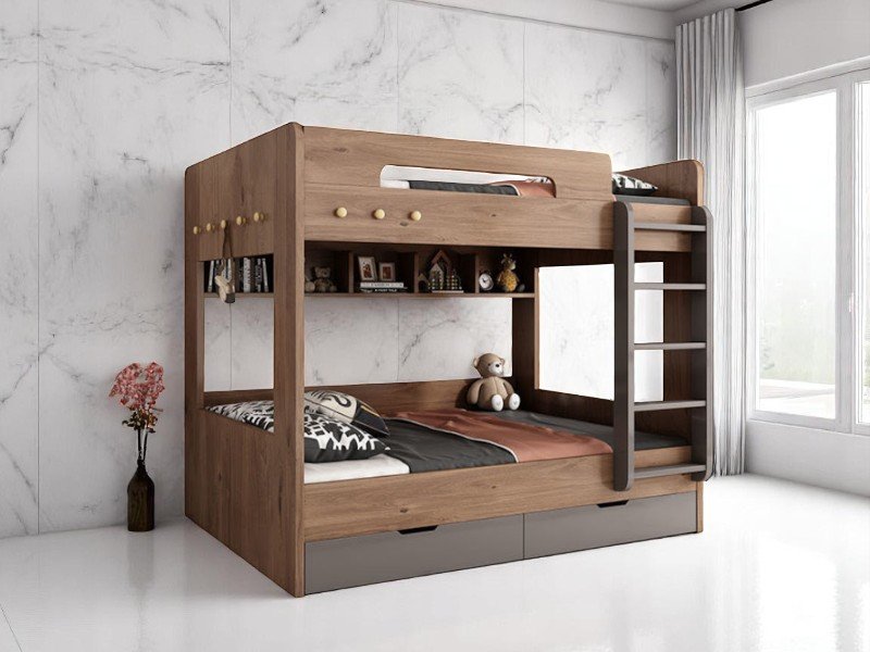 Giường gỗ 2 tầng