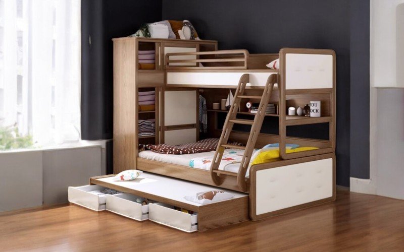 Mẫu giường tầng đẹp cho người lớn hiện đại và tiện nghi