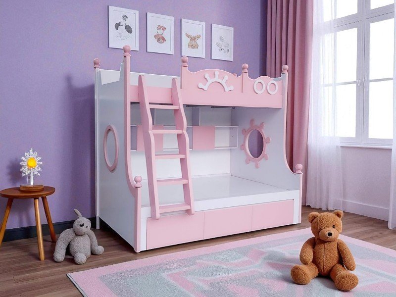 Giường gỗ 2 tầng người lớn