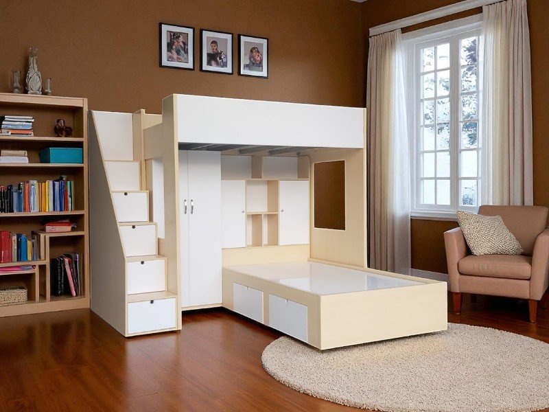 Giường tầng kết hợp bàn học cho người lớn