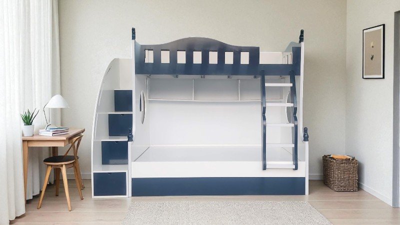 Giường tầng kết hợp tủ quần áo cho người lớn