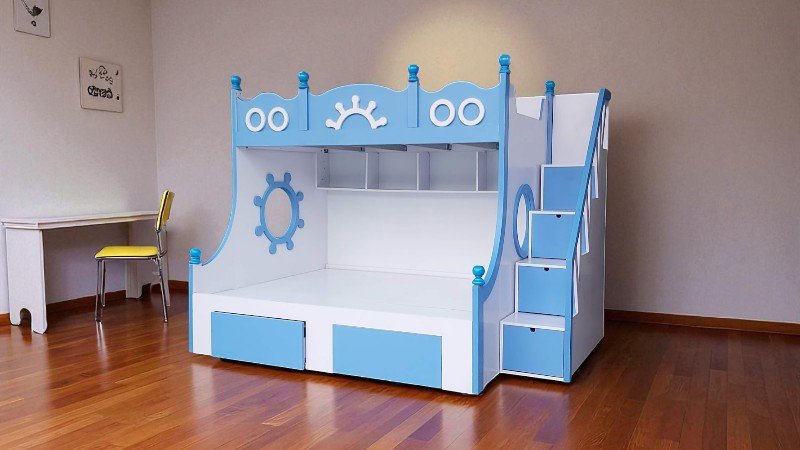 Giường tầng kết hợp tủ quần áo cho người lớn