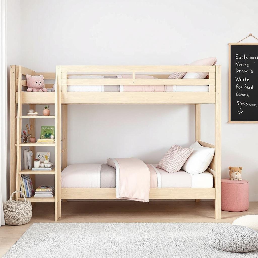 Cách sắp xếp đồ chơi trên giường tầng gọn gàng