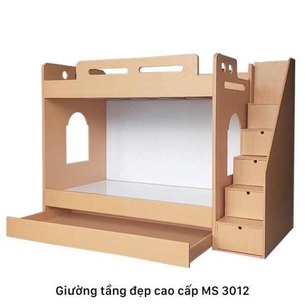 Giường tầng kết hợp bàn học tủ áo MS 2709