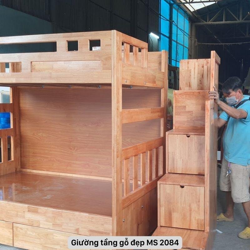 Giường tầng gỗ đẹp MS 2084 - Hình ảnh 4