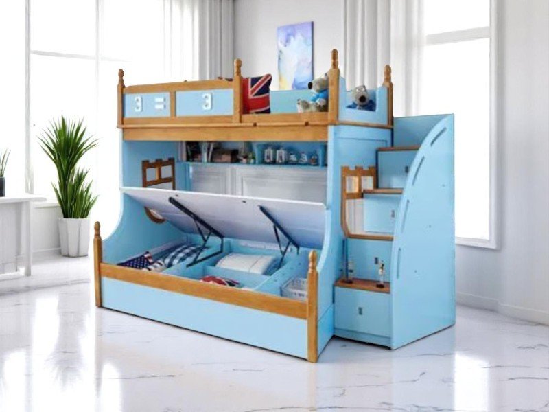 Giường tầng kết hợp tủ quần áo thông minh