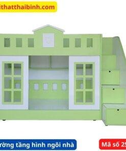 Giường tầng cho bé hình ngôi nhà MS 2589