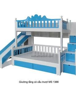 Giường tầng có cầu trượt MS 1366 Giá bán= 20.500.000đ giảm còn= 18.500.000đ