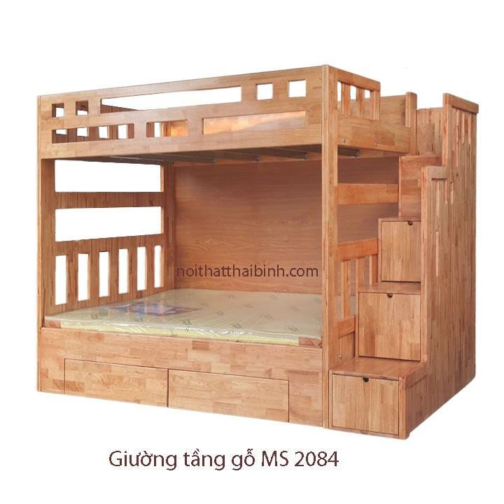 Giường tầng gỗ đẹp MS 2084 - Hình ảnh 3