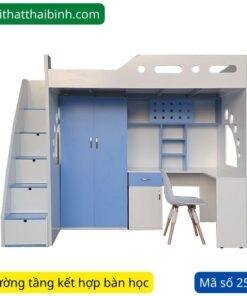 Giường tầng kết hợp bàn học MS 2592