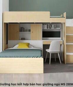 Giường tầng kết hợp bàn học giường ngủ MS 2906