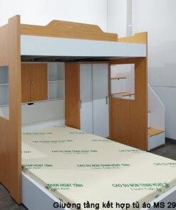 Giường tầng kết hợp tủ quần áo MS 2917