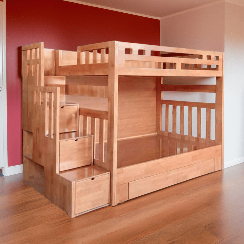 Giường tầng gỗ tự nhiên MS 1635 - Hình ảnh 4