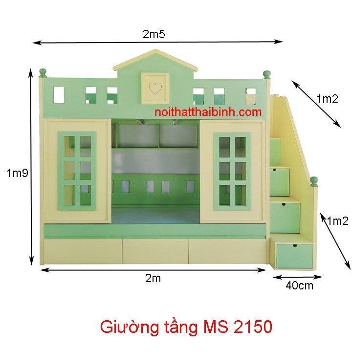 Giường tầng hình ngôi nhà MS 2150 - Hình ảnh 6